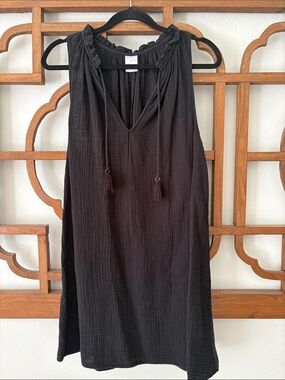 Kona Sol Gauze Black Swim Cover-Up